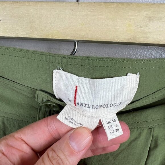 Anthropologie Olive Wide Leg Pants - Picture 3 of 11